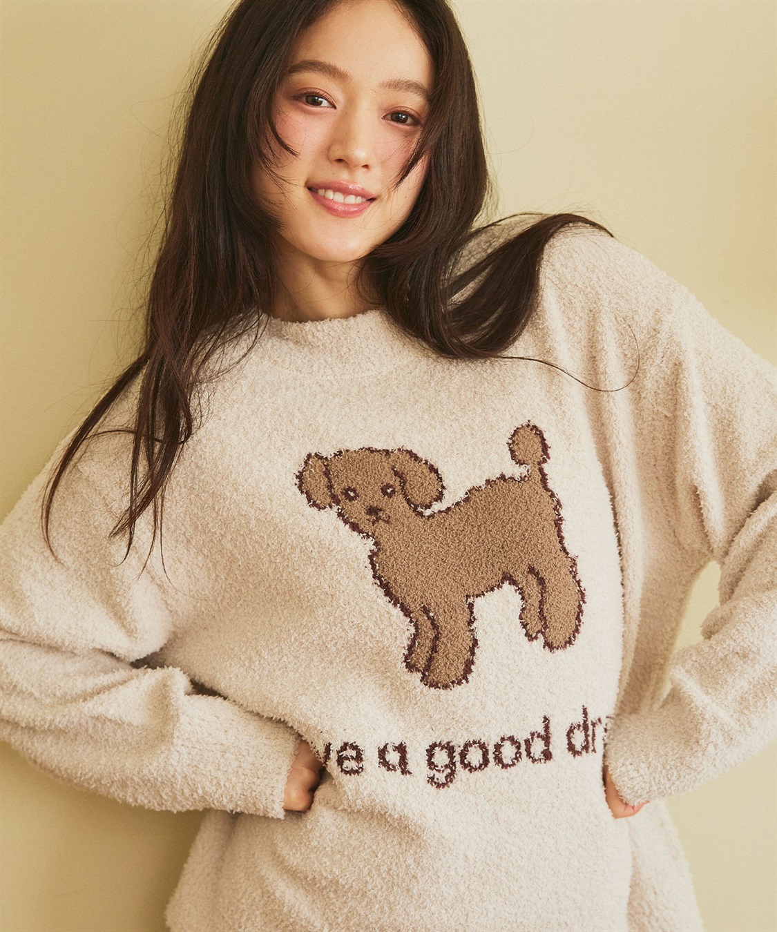 LAFUKU 【LAFUKU/ラフク】もちふわマシュマロニットアニマルジャガードトップス/ルームウェア（上下別売り）_sub_15