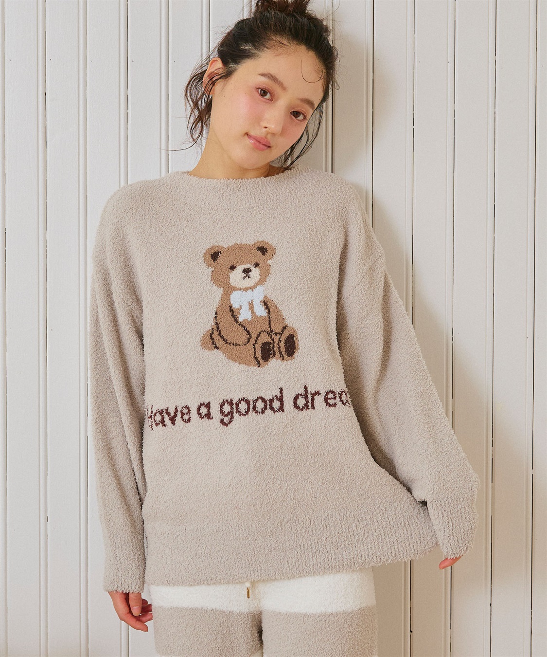 LAFUKU 【LAFUKU/ラフク】もちふわマシュマロニットアニマルジャガードトップス/ルームウェア（上下別売り）_sub_22