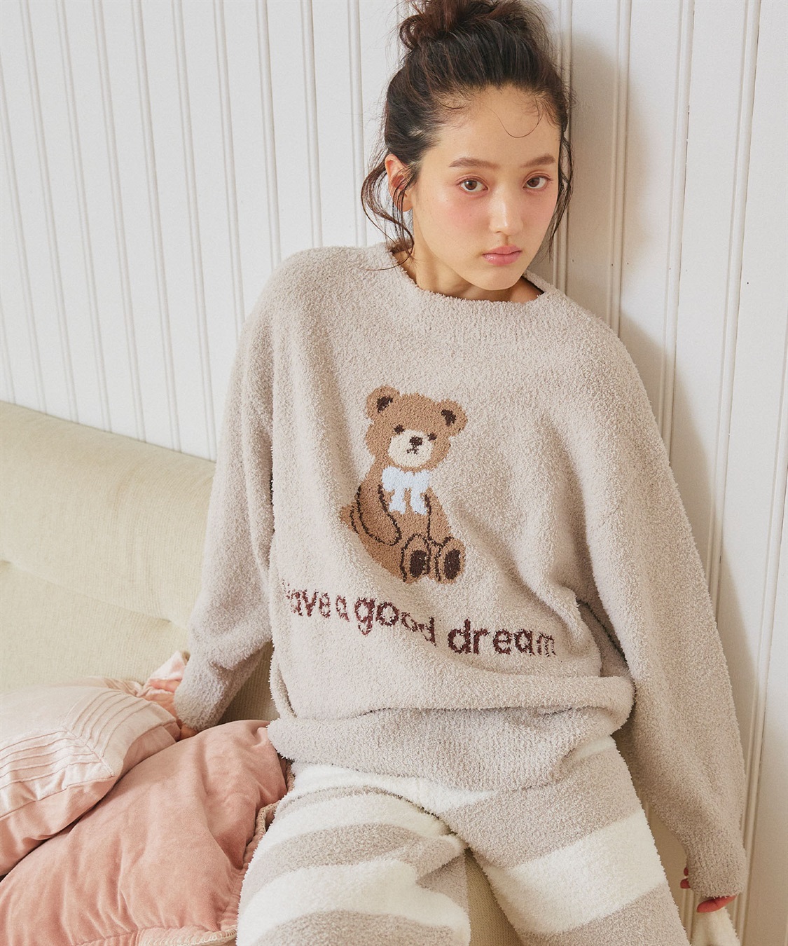 LAFUKU 【LAFUKU/ラフク】もちふわマシュマロニットアニマルジャガードトップス/ルームウェア（上下別売り）_sub_23