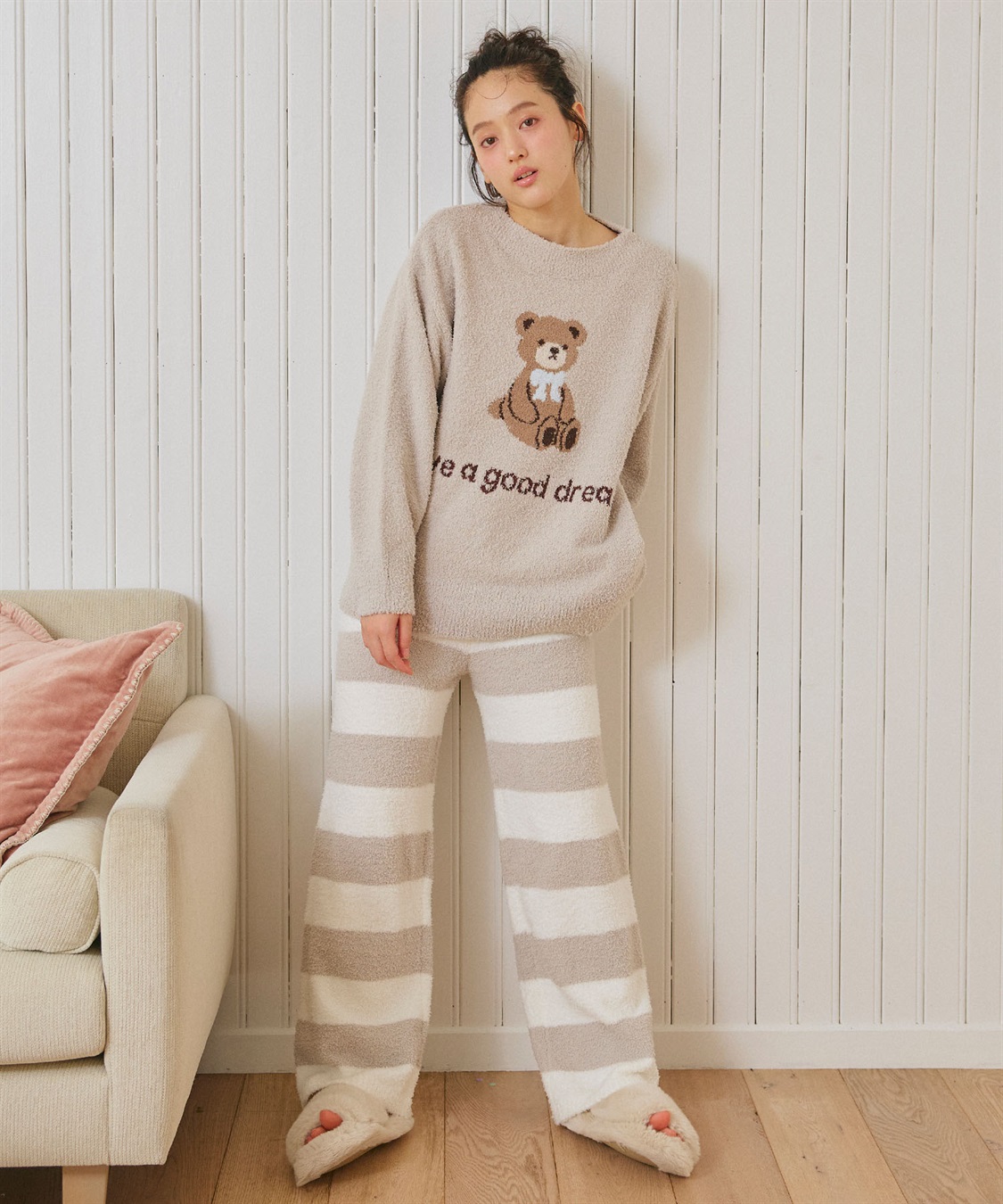 LAFUKU 【LAFUKU/ラフク】もちふわマシュマロニットアニマルジャガードトップス/ルームウェア（上下別売り）_sub_25