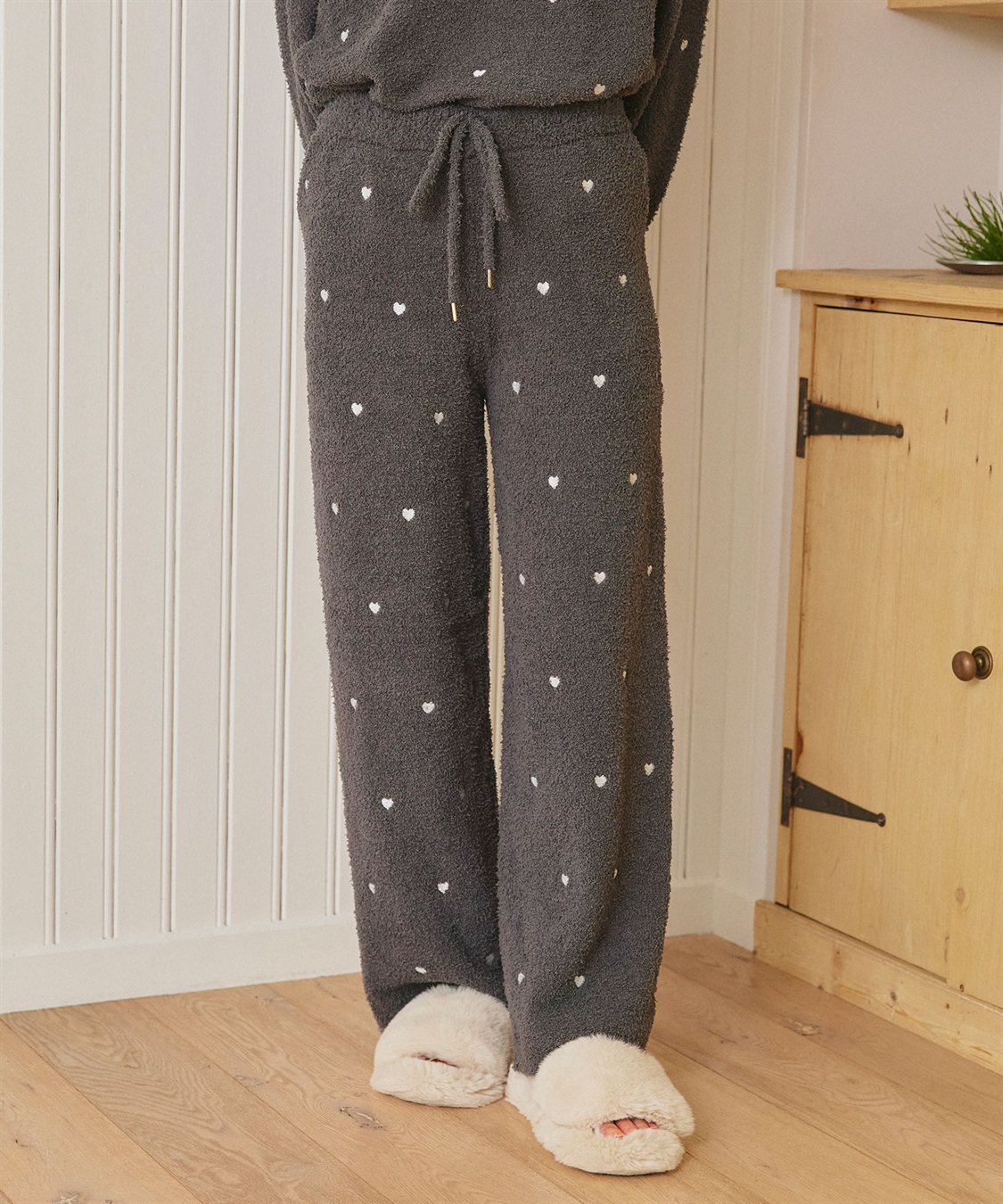 Life Style by cross marche 【LAFUKU/ラフク】もちふわマシュマロニットハートドット刺繍ロングパンツ/ルームウェア（上下別売り）_sub_5