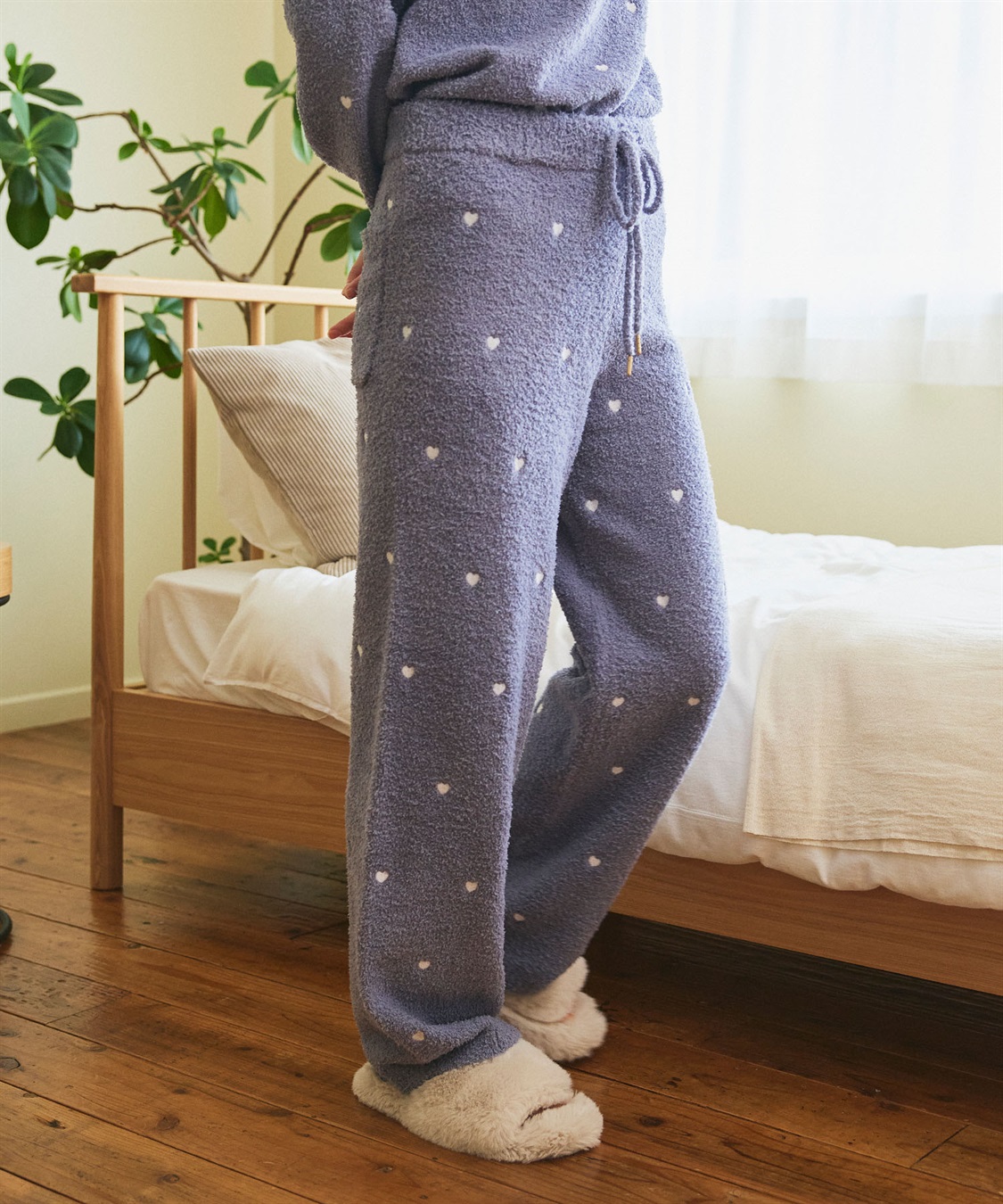 Life Style by cross marche 【LAFUKU/ラフク】もちふわマシュマロニットハートドット刺繍ロングパンツ/ルームウェア（上下別売り）_sub_7
