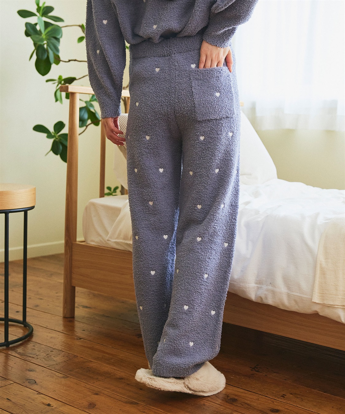 Life Style by cross marche 【LAFUKU/ラフク】もちふわマシュマロニットハートドット刺繍ロングパンツ/ルームウェア（上下別売り）_sub_8
