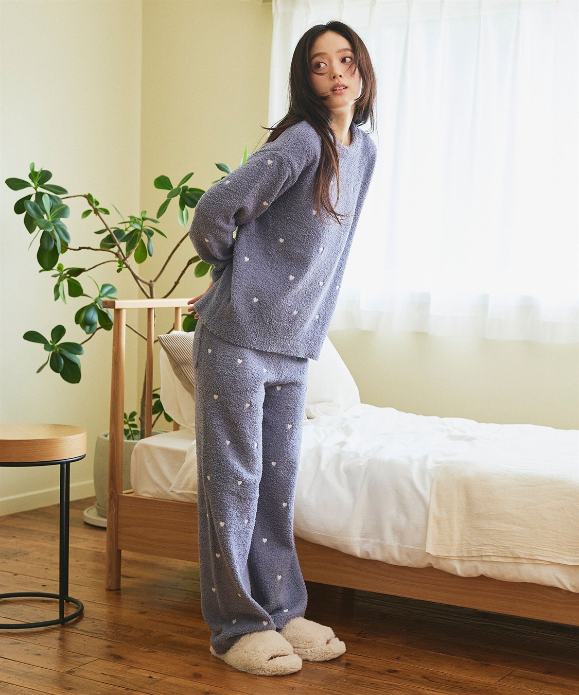 Life Style by cross marche 【LAFUKU/ラフク】もちふわマシュマロニットハートドット刺繍ロングパンツ/ルームウェア（上下別売り）_sub_10