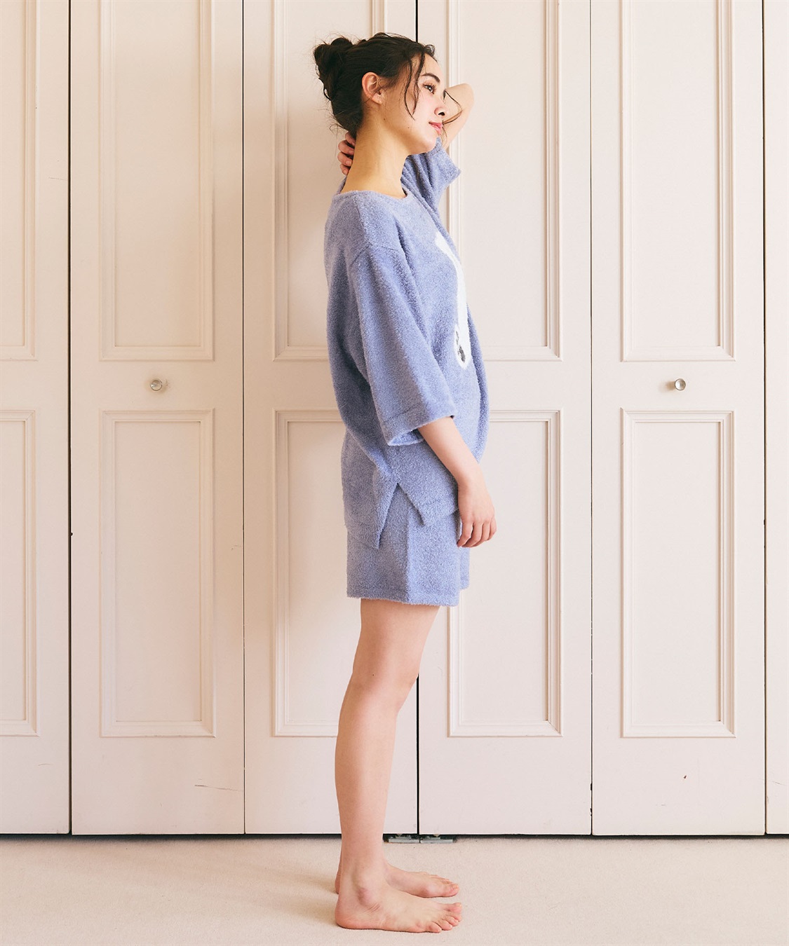 LAFUKU 【LAFUKU/ラフク】マシュマロタッチアニマルジャガード半袖プルオーバー&ショートパンツSET（ルームウェア/パジャマ）_sub_20