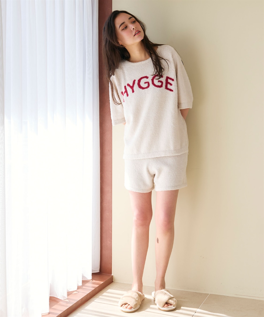 LAFUKU 【LAFUKU/ラフク】マシュマロタッチロゴジャガード半袖プルオーバー&ショートパンツSET（ルームウェア/パジャマ）_sub_16