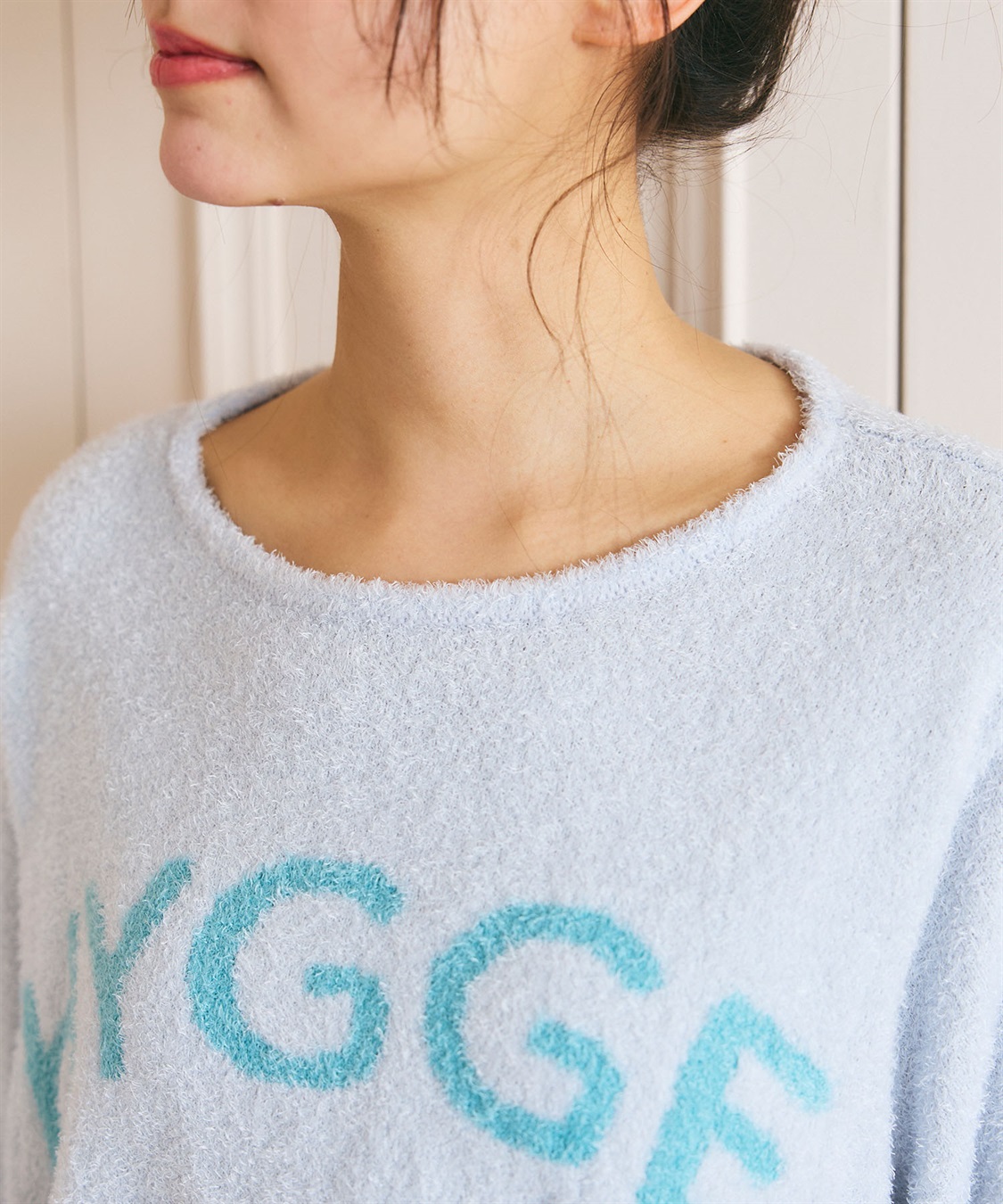 LAFUKU 【LAFUKU/ラフク】マシュマロタッチロゴジャガード半袖プルオーバー&ショートパンツSET（ルームウェア/パジャマ）_sub_26