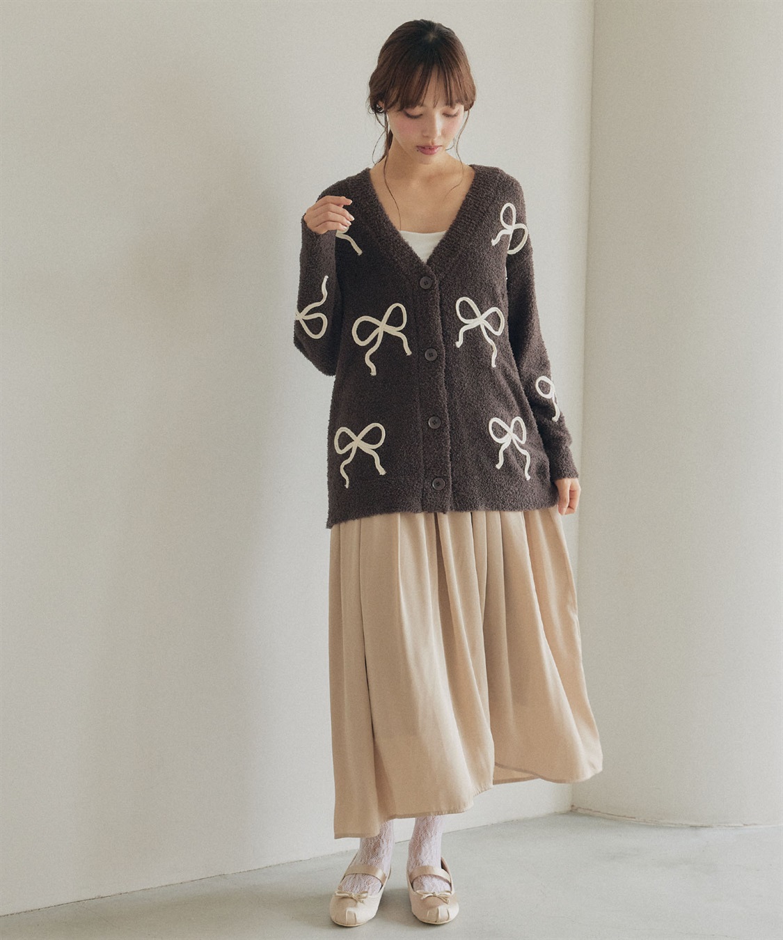 LAFUKU 【LAFUKU/ラフク】ましゅまろニットリボン柄コード刺繍ルームウェアカーディガン（上下別売り）_sub_17