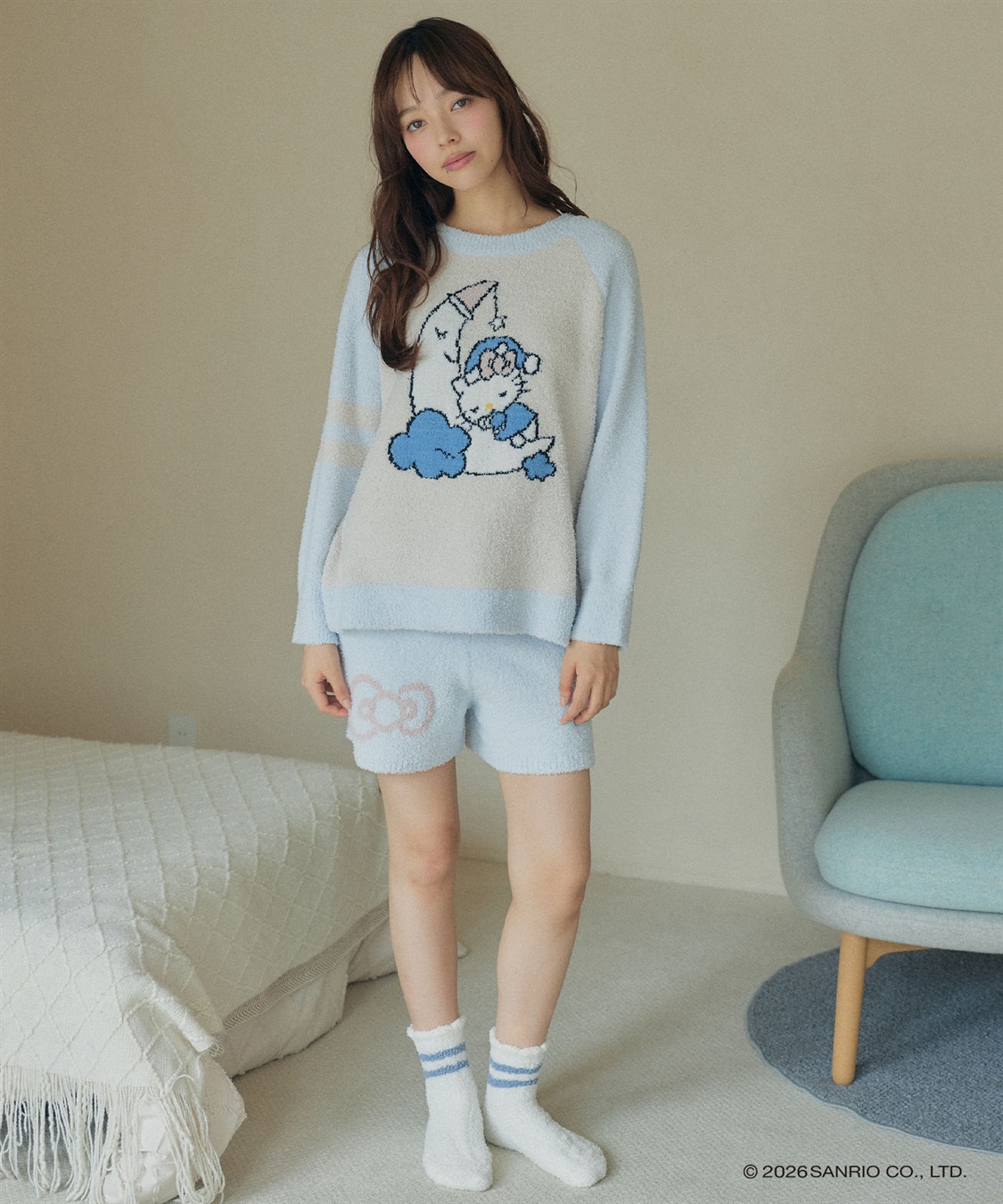 LAFUKU 【sanrio characters】ハローキティ/ましゅまろニットショートパンツ（上下別売り）_sub_5