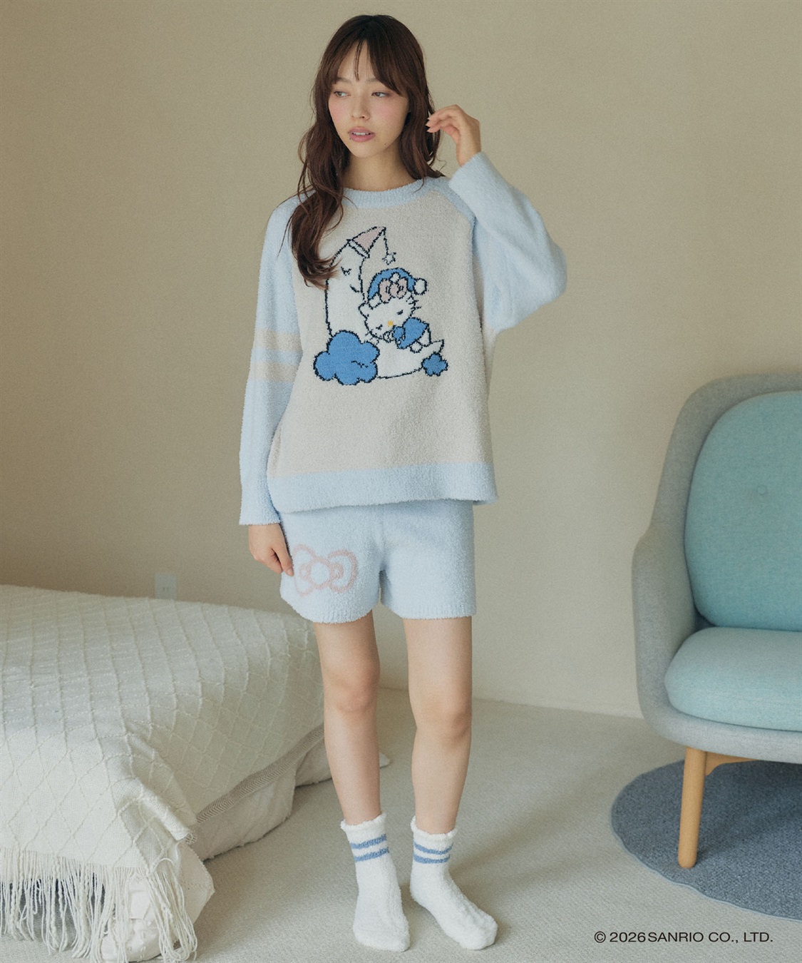 LAFUKU 【sanrio characters】ハローキティ/ましゅまろニットショートパンツ（上下別売り）_sub_6