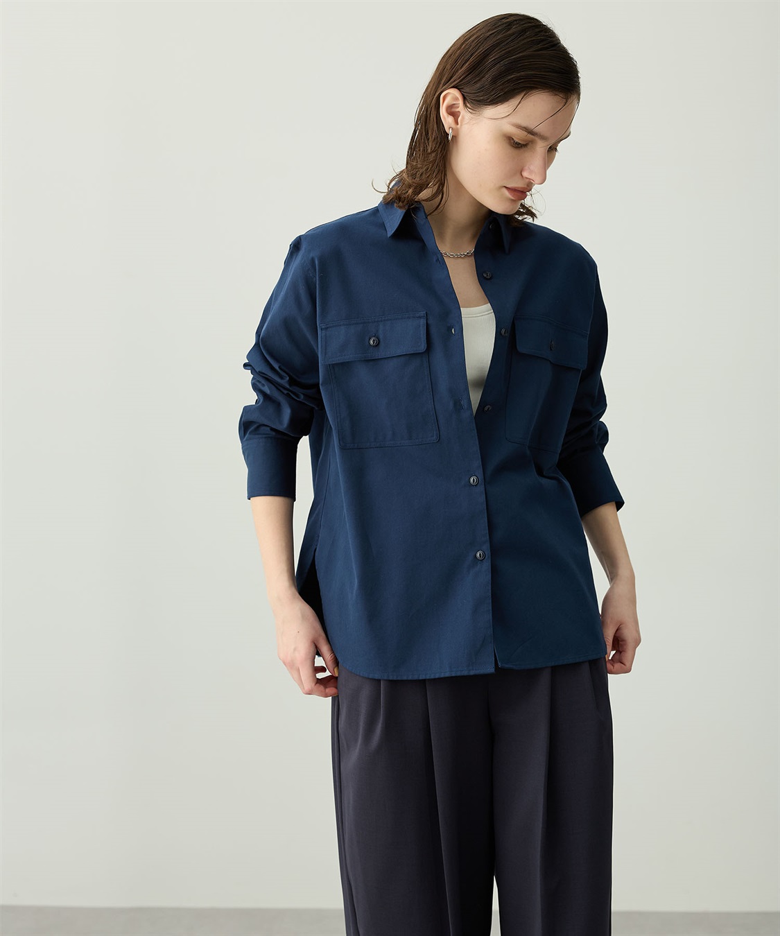 コットンツイルシャツジャケット N.O.R.C｜クロスプラス公式通販サイト