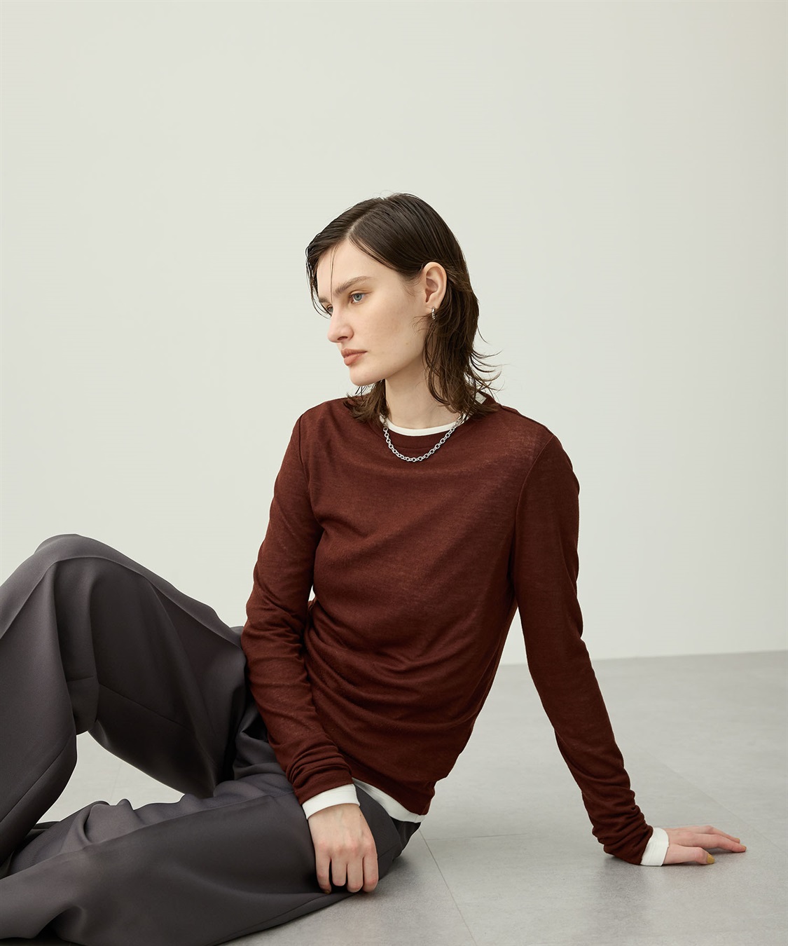 シアーテレコロングスリーブトップス N.O.R.C｜クロスプラス公式通販サイト