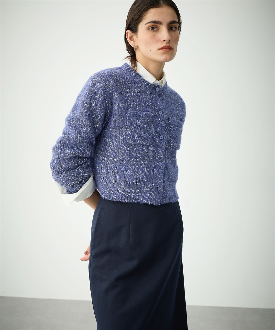 スパングルニットジャケット N.O.R.C｜クロスプラス公式通販サイト