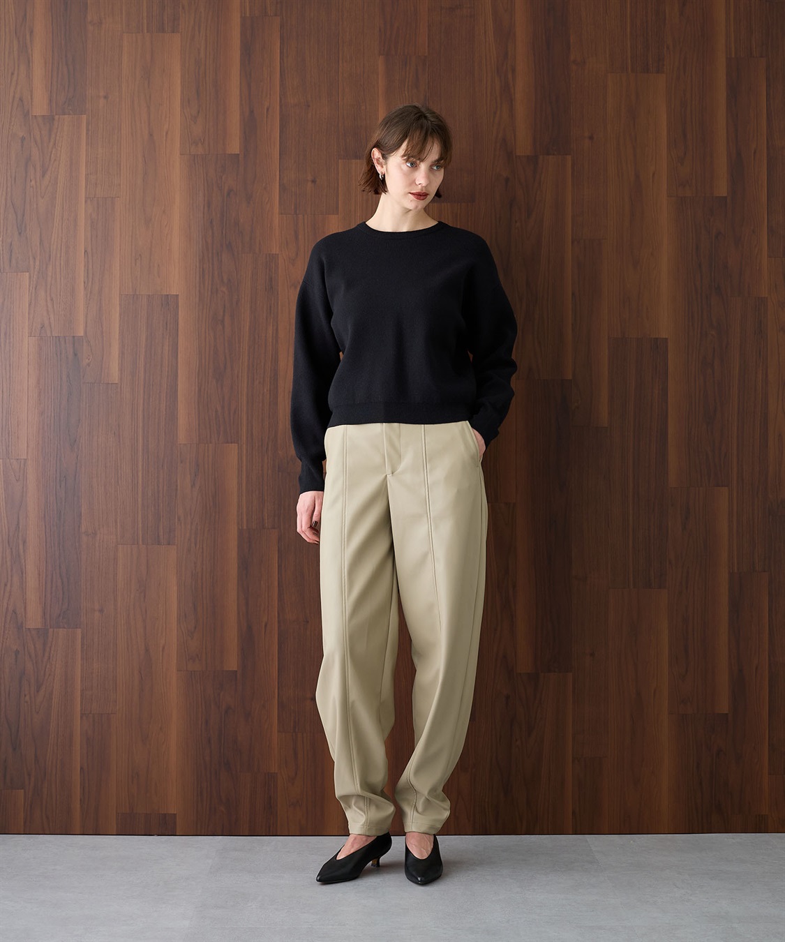 N.O.R.C フェイクレザーバレルパンツ_sub_2