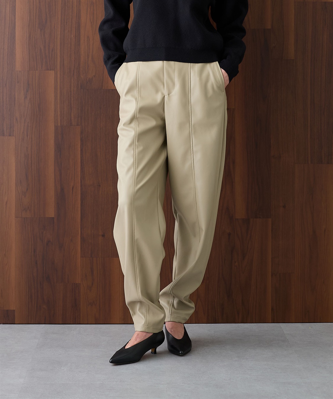 N.O.R.C フェイクレザーバレルパンツ_sub_3