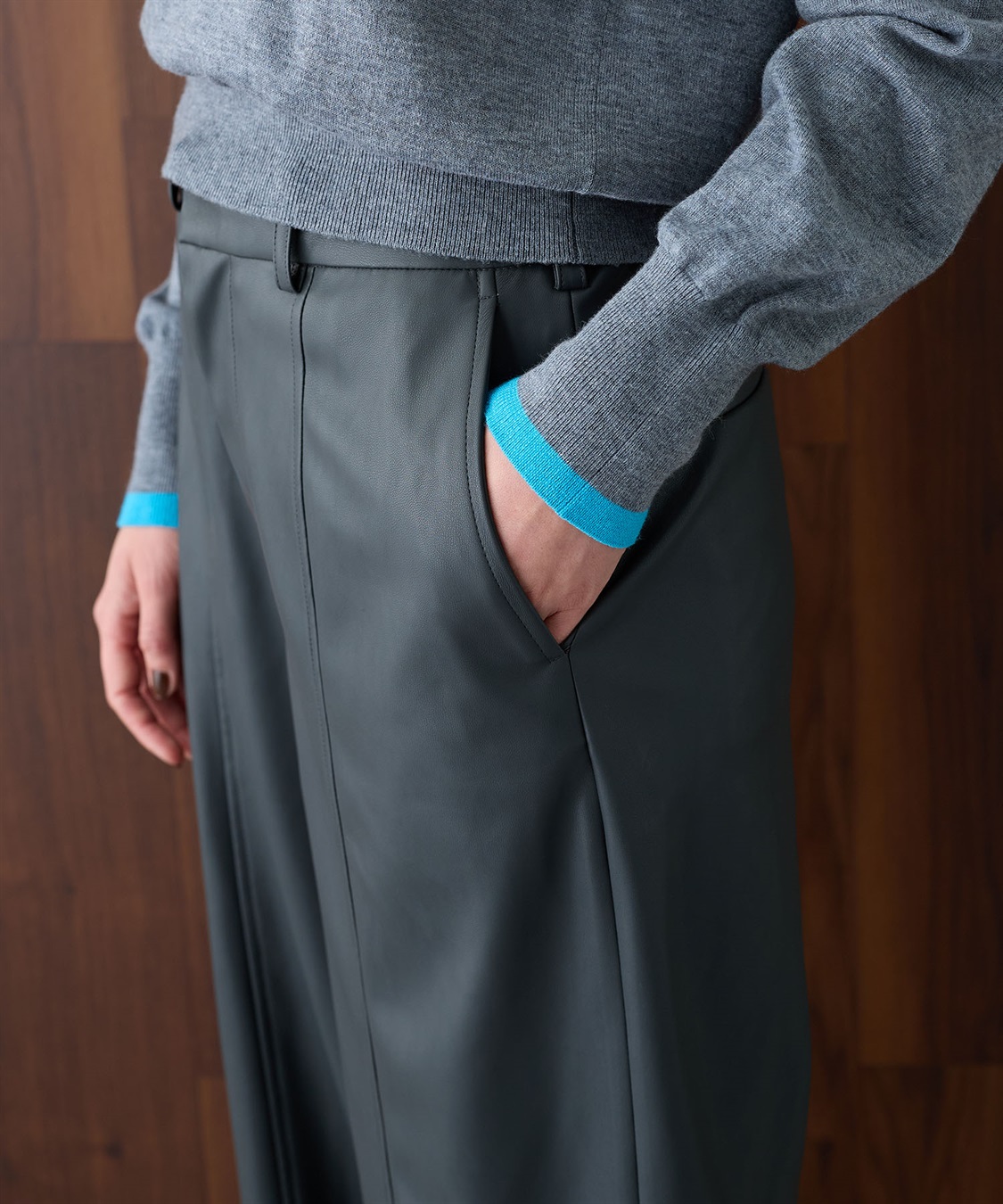 N.O.R.C フェイクレザーバレルパンツ_sub_6