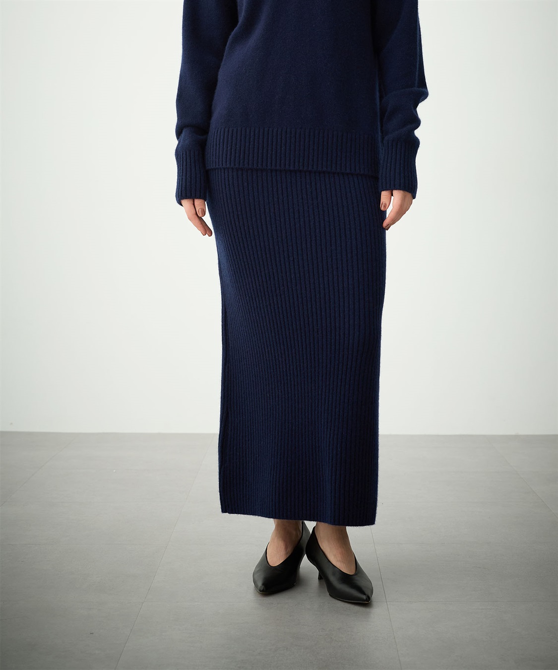 N.O.R.C ウールカシミヤリブニットスカート_sub_1