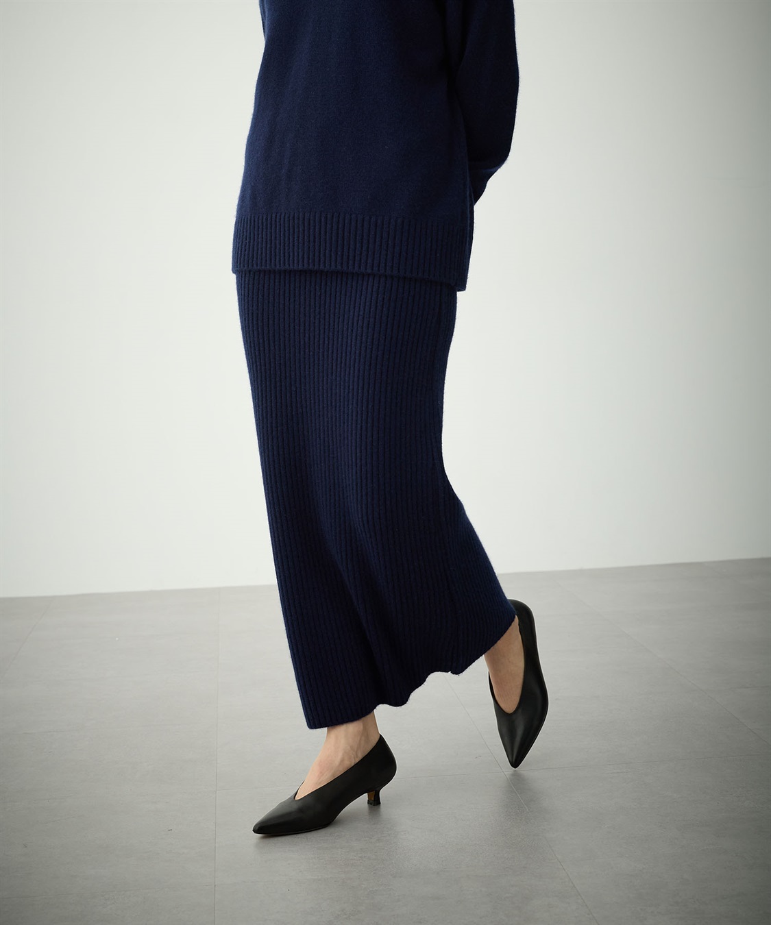 N.O.R.C ウールカシミヤリブニットスカート_sub_6