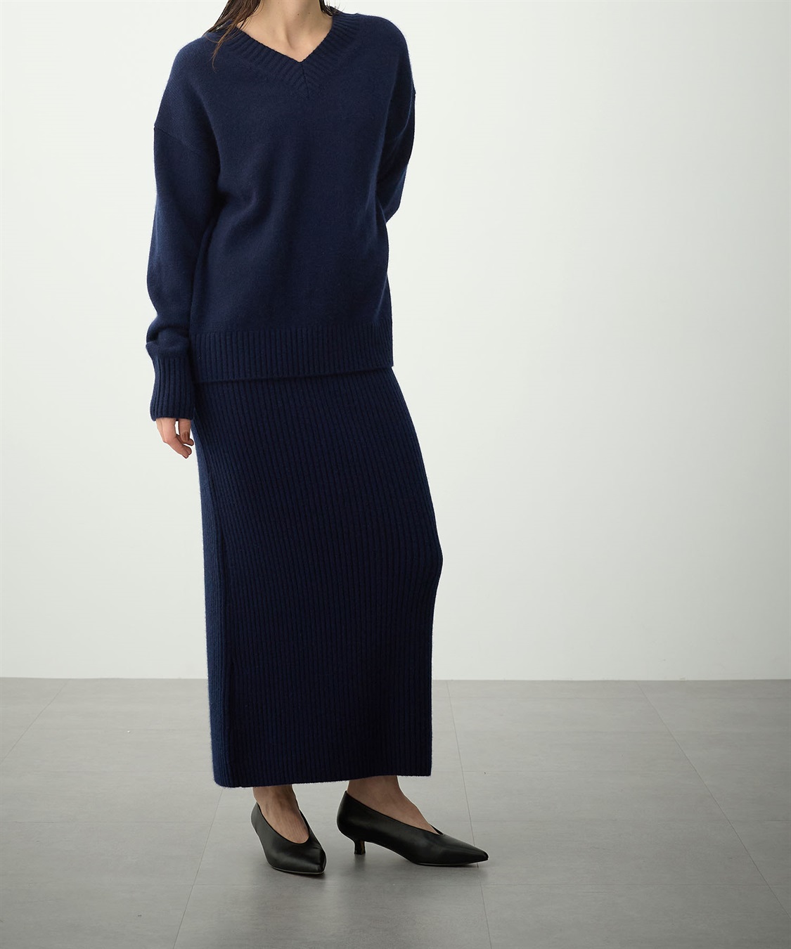 N.O.R.C ウールカシミヤリブニットスカート_sub_7