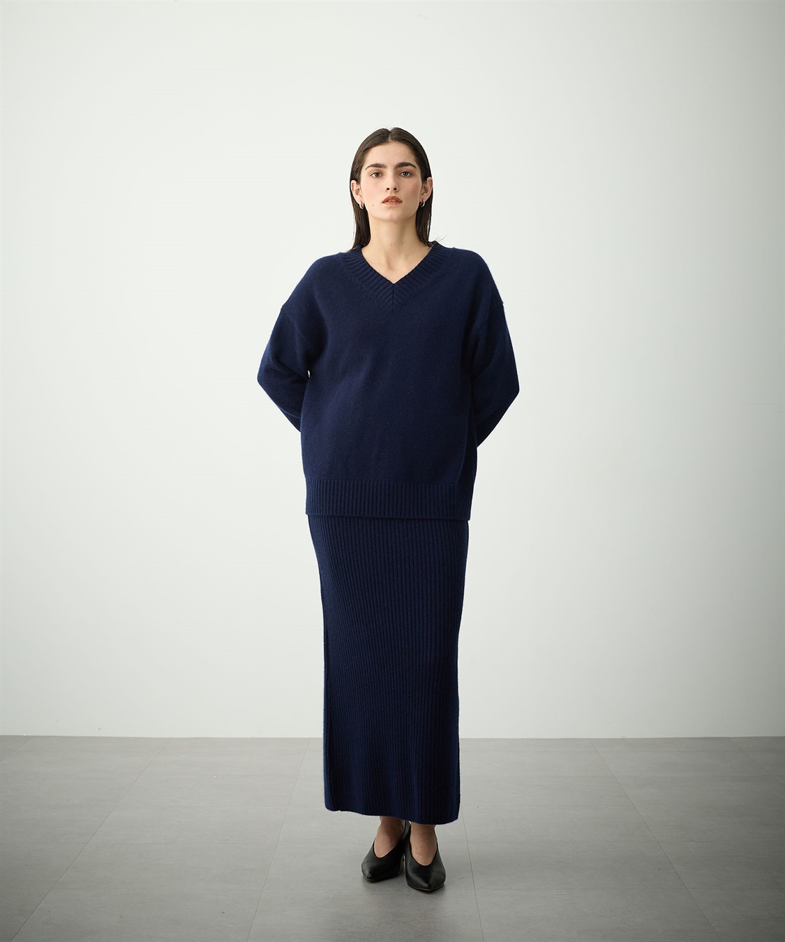 N.O.R.C ウールカシミヤリブニットスカート_sub_8