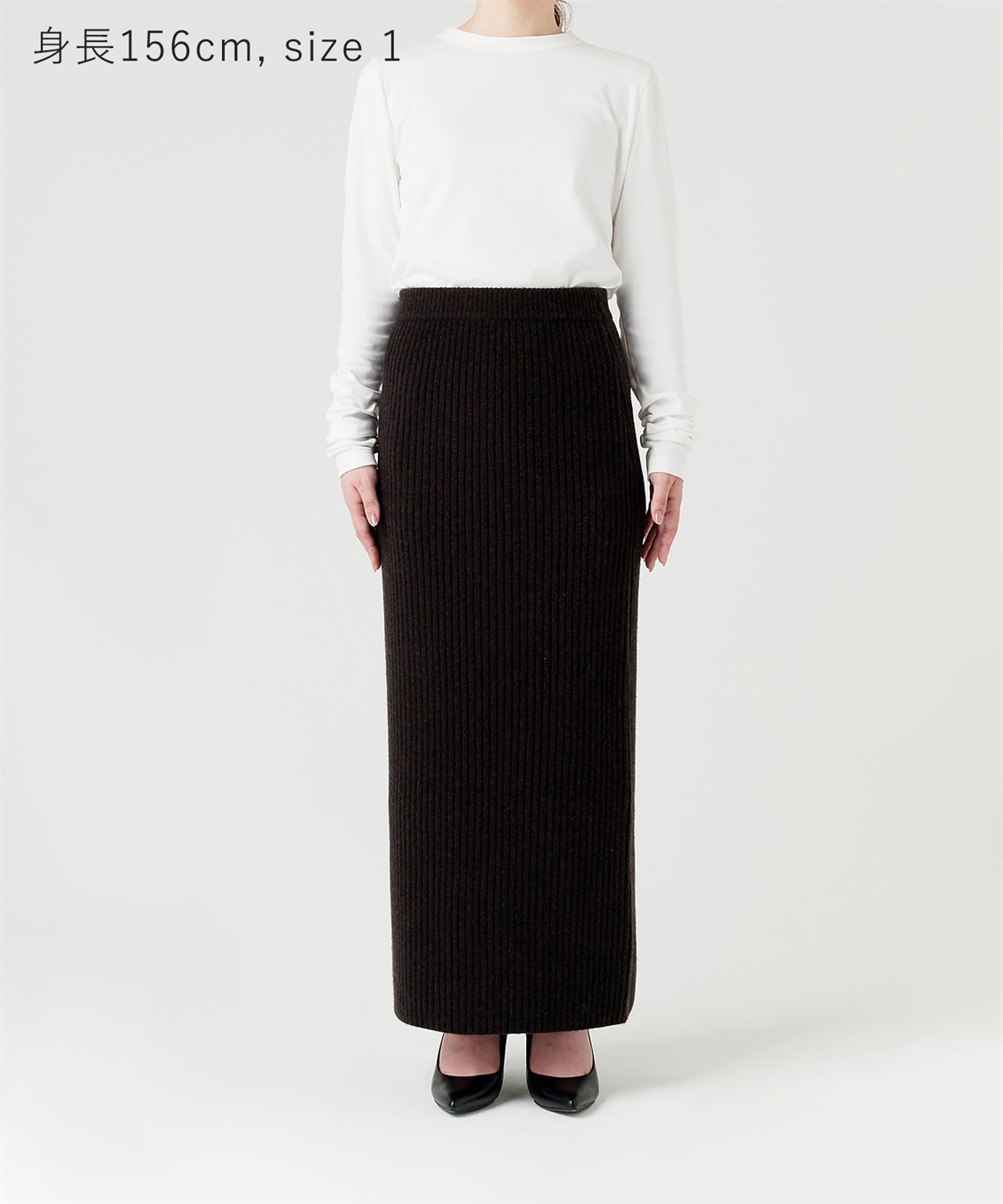 N.O.R.C ウールカシミヤリブニットスカート_sub_9