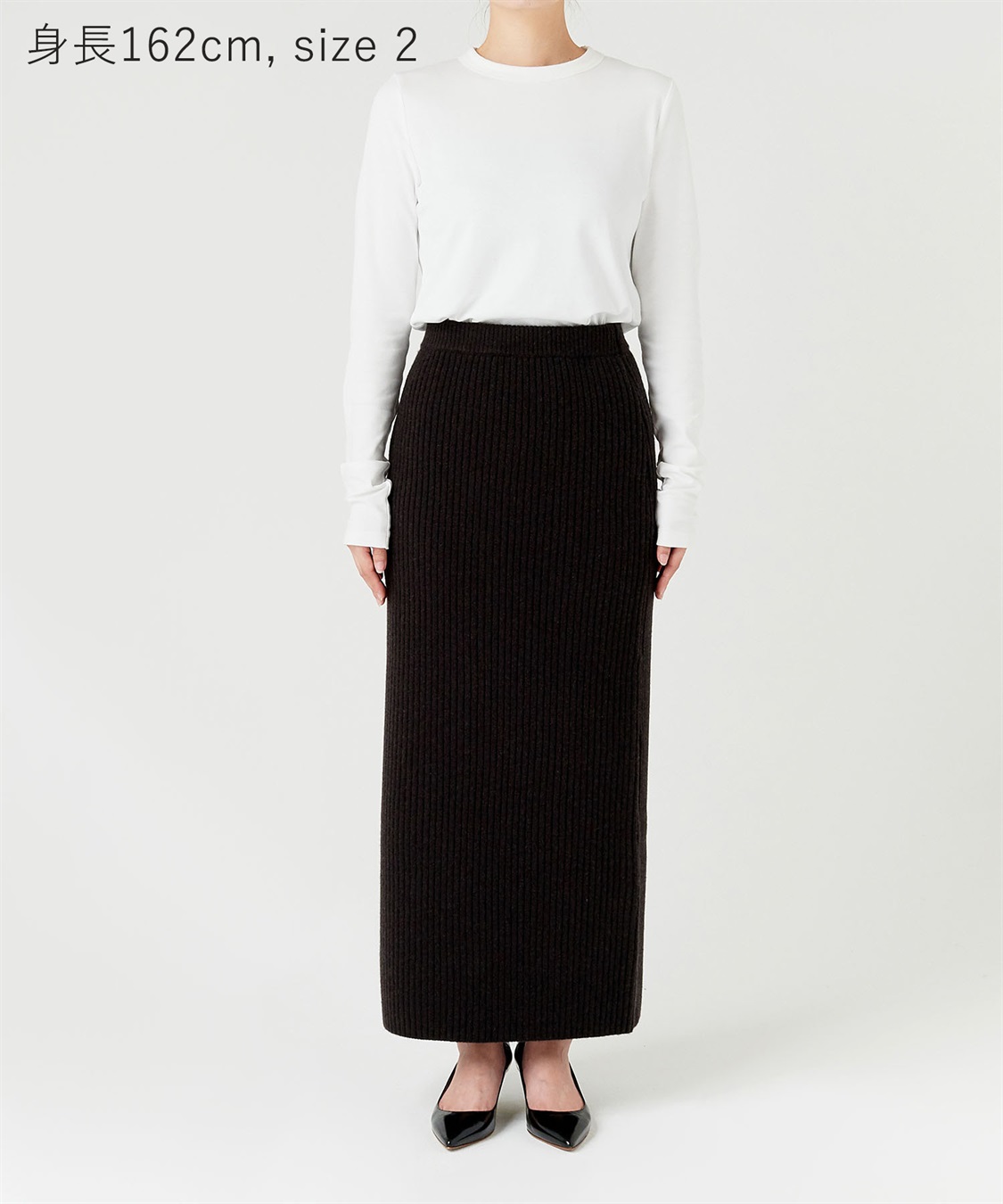N.O.R.C ウールカシミヤリブニットスカート_sub_11