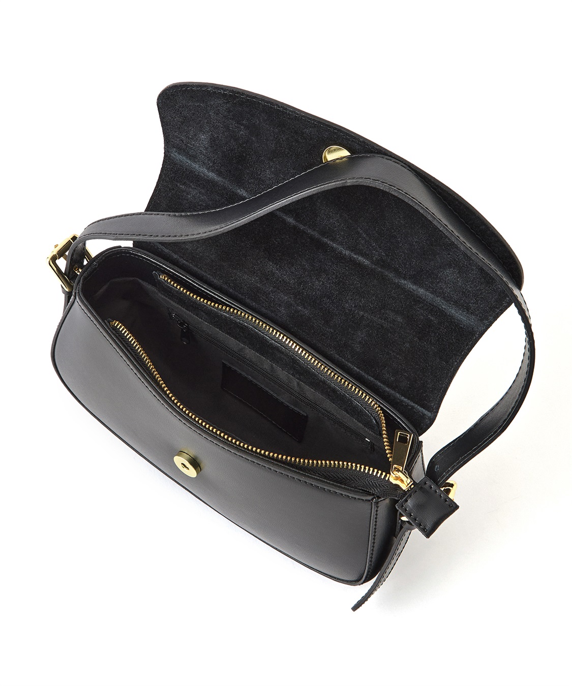 【極美品】AULLENTTI フラップショルダーバッグ　ブラック　レザー AULENTTI】レザー2WAYフラップショルダーBAG N.O.R.C｜クロス