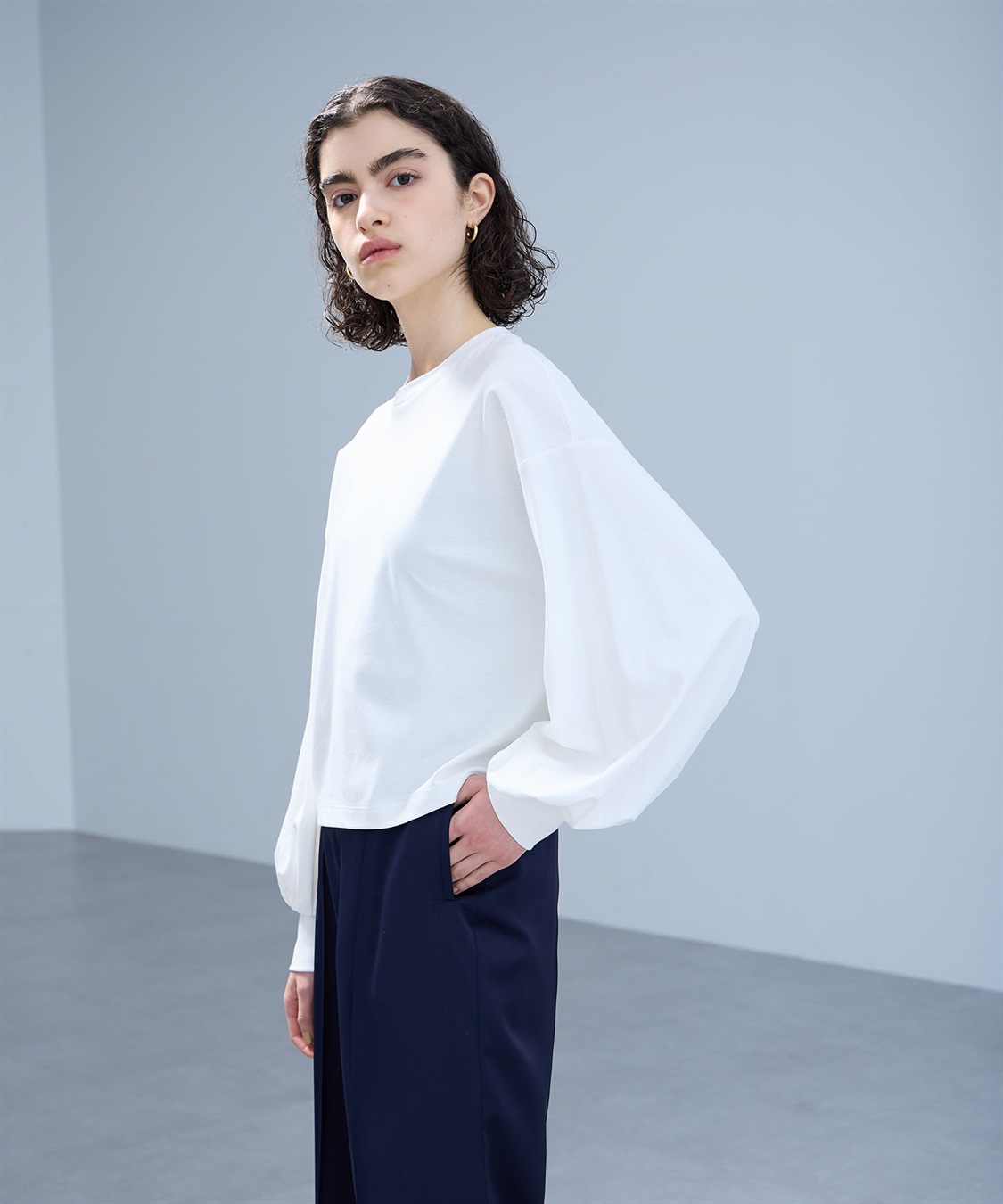 ボリュームスリーブトップス【マルチファンクション】 N.O.R.C｜クロス