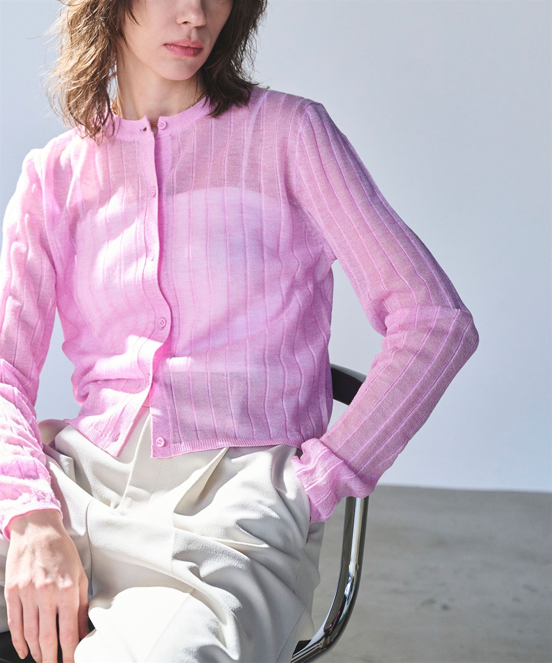 アルページュストーリー　ラメリブニット　ピンク 2019 Spring COLLECTION - Rirandture │【公式通販】Arpege
