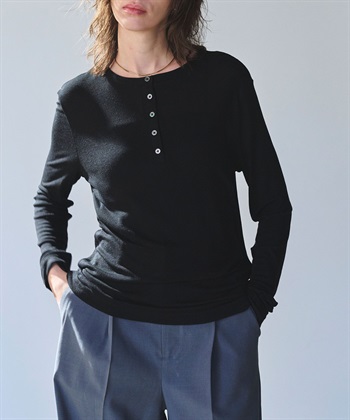 N.O.R.C TENCEL WOOL ヘンリーネックトップス_subthumb_4