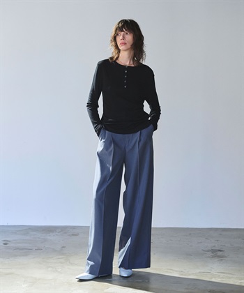 N.O.R.C TENCEL WOOL ヘンリーネックトップス_subthumb_5