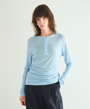 N.O.R.C TENCEL WOOL ヘンリーネックトップス_subthumb_10