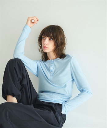 N.O.R.C TENCEL WOOL ヘンリーネックトップス_subthumb_11