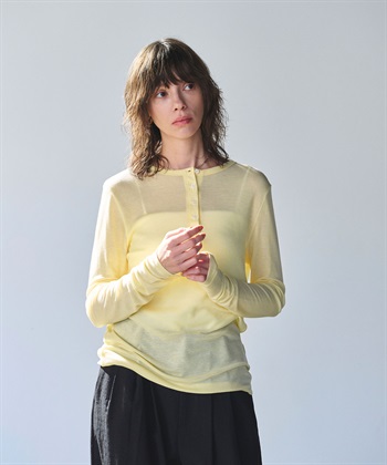 N.O.R.C TENCEL WOOL ヘンリーネックトップス_subthumb_16