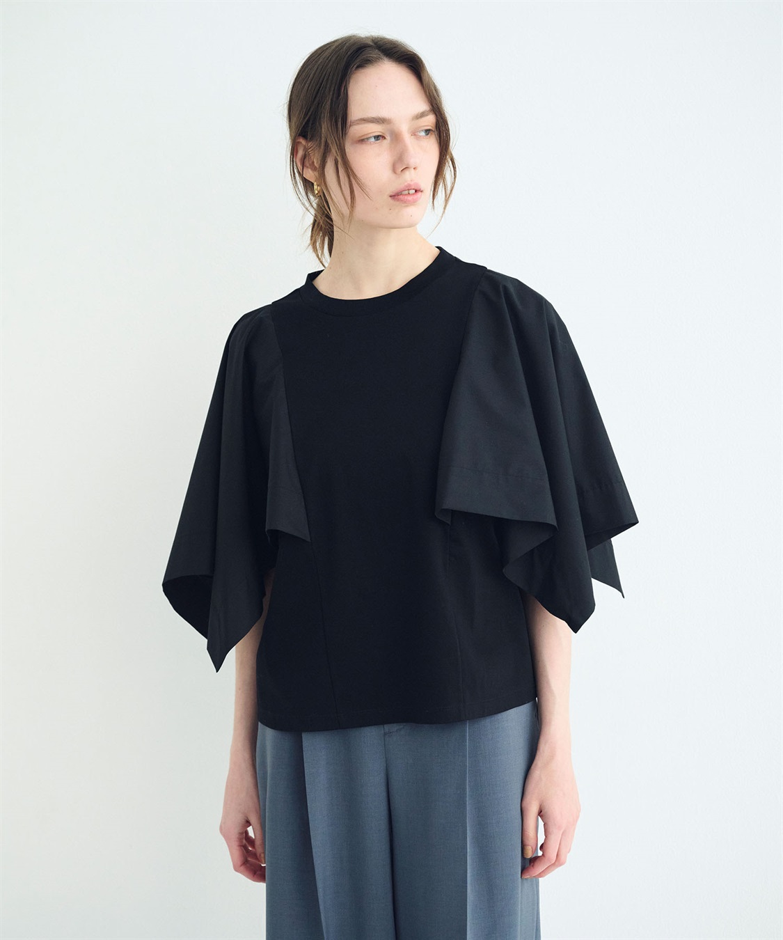 N.O.R.C タイプライターハンカチスリーブトップス【クールスムース】_sub_10