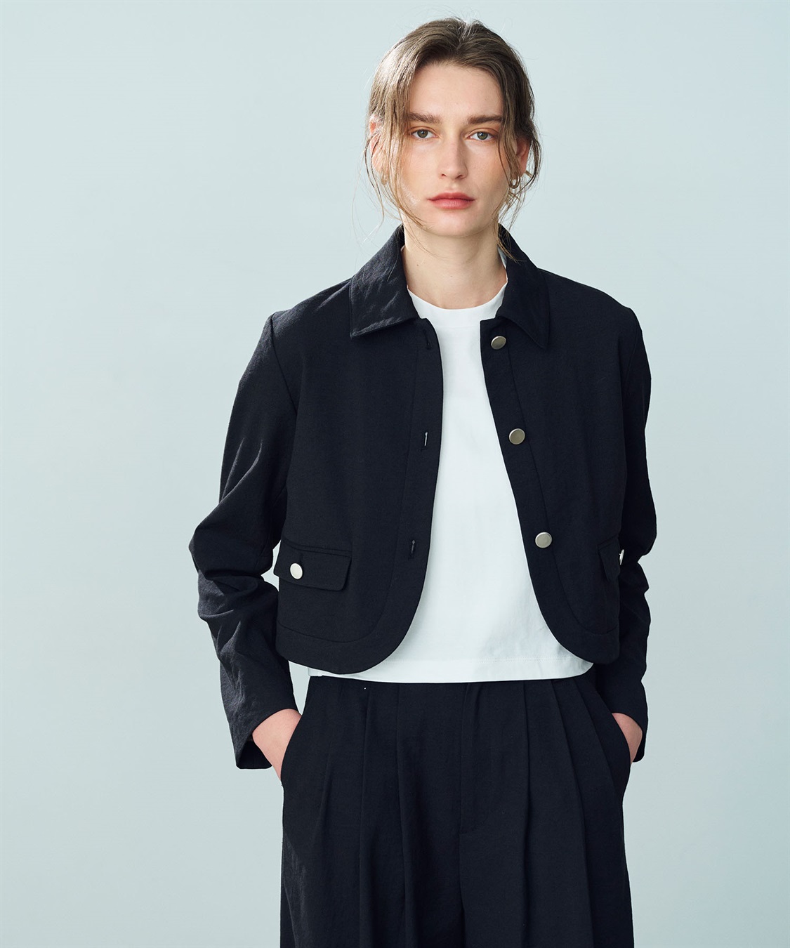 N.O.R.C 【リネンオックス】ラウンドショートジャケット_sub_6