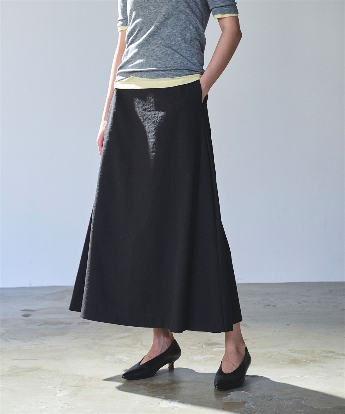 リネンオックス】サイドタックフレアスカート N.O.R.C｜クロスプラス