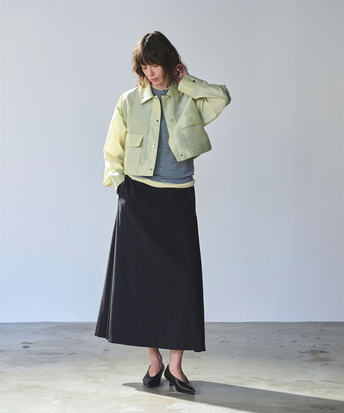 リネンオックス】サイドタックフレアスカート N.O.R.C｜クロスプラス