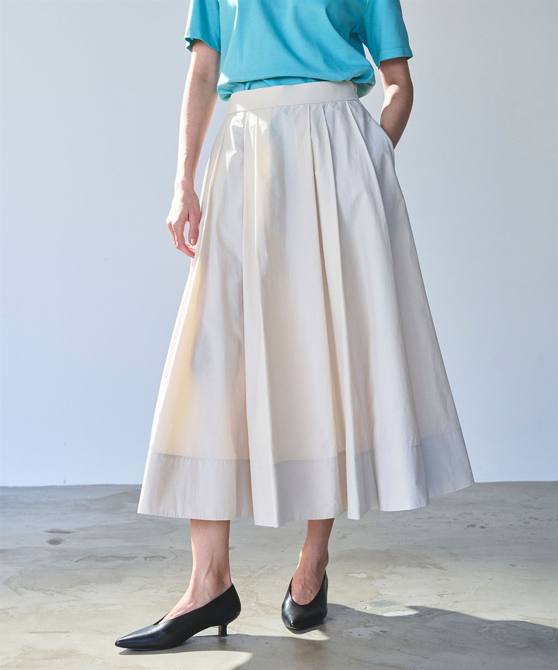 N.O.R.C タックフレアスカート【NYLON WEATHER】_sub_2