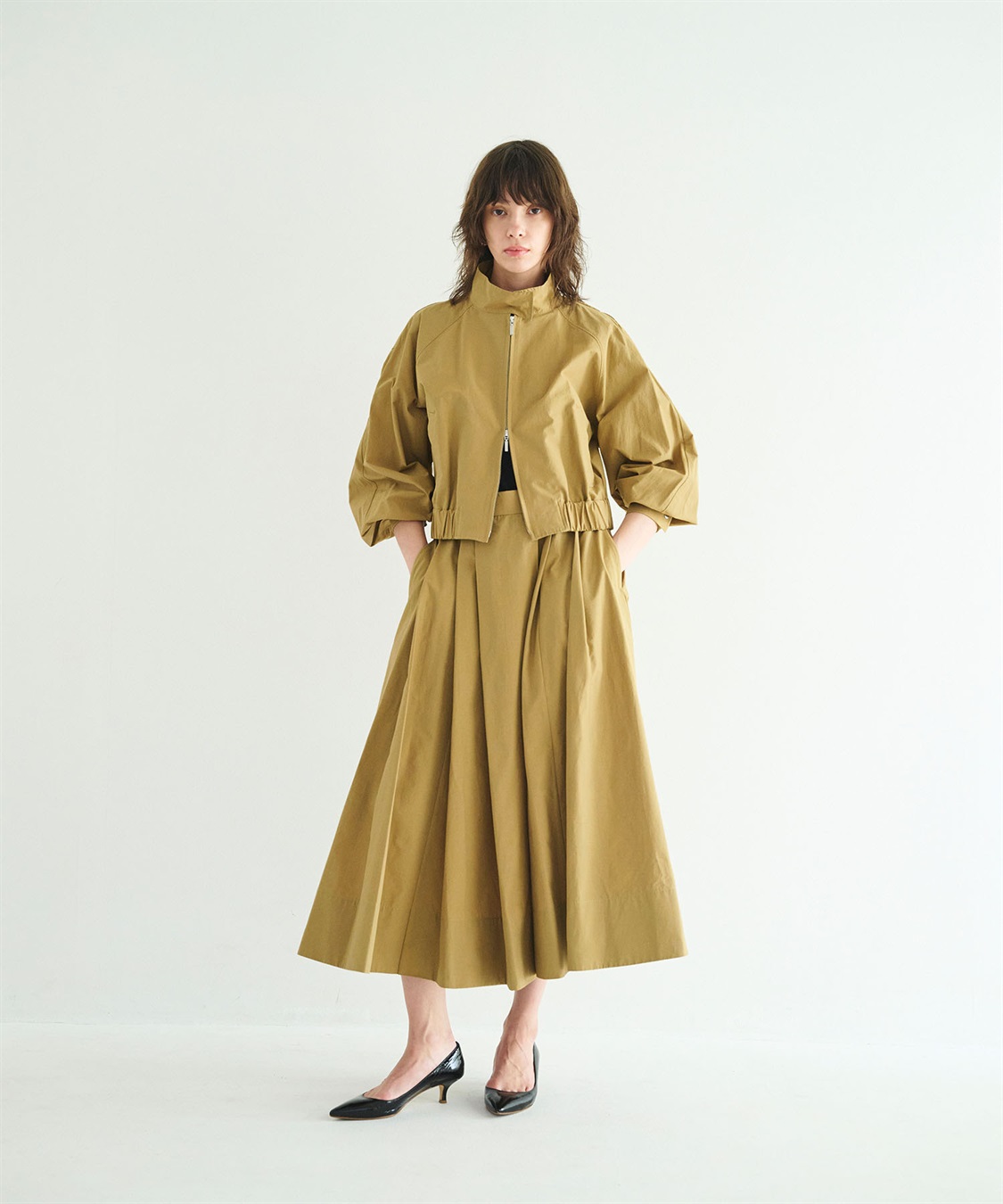 N.O.R.C タックフレアスカート【NYLON WEATHER】_sub_10