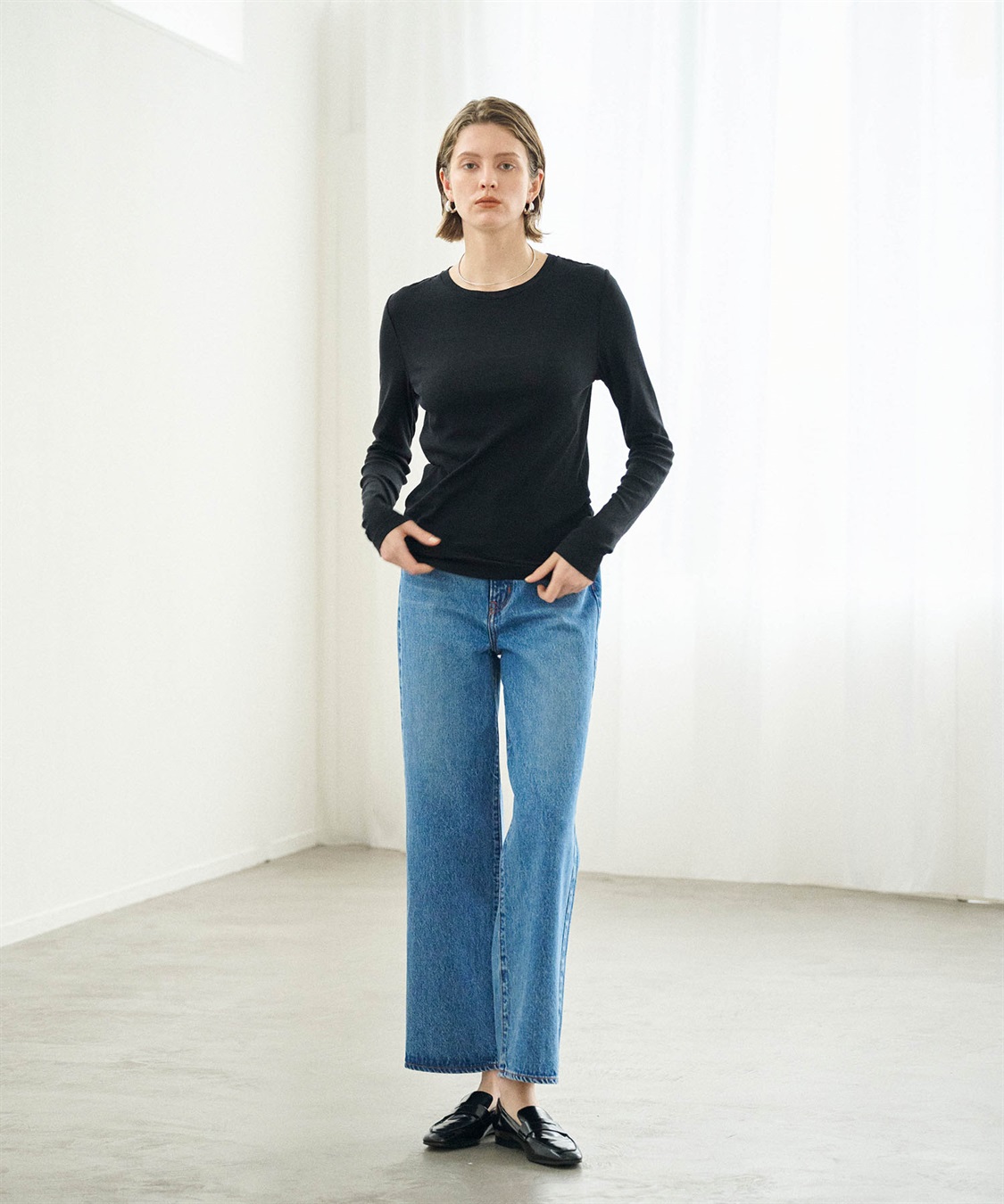 N.O.R.C コットンシアーロングスリーブトップス_sub_4