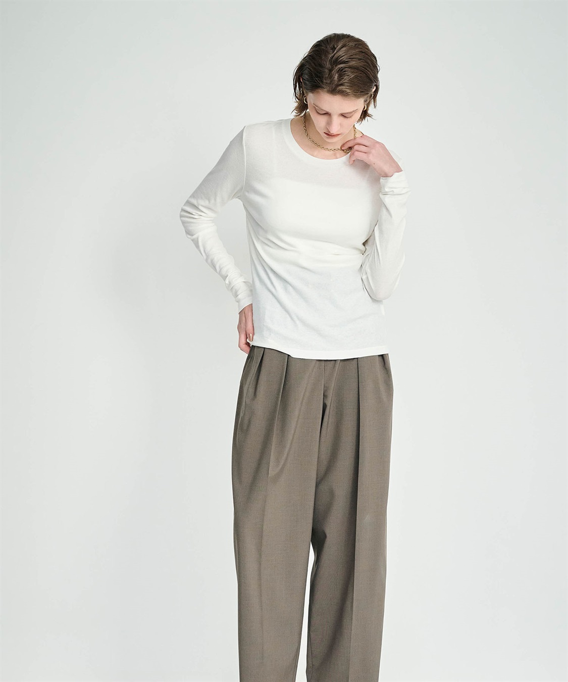 N.O.R.C コットンシアーロングスリーブトップス_sub_8