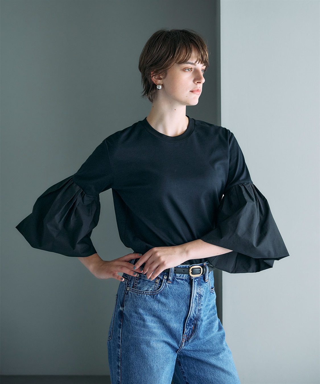 N.O.R.C タイプライターバルーンスリーブトップス【マルチファンクション】_sub_1