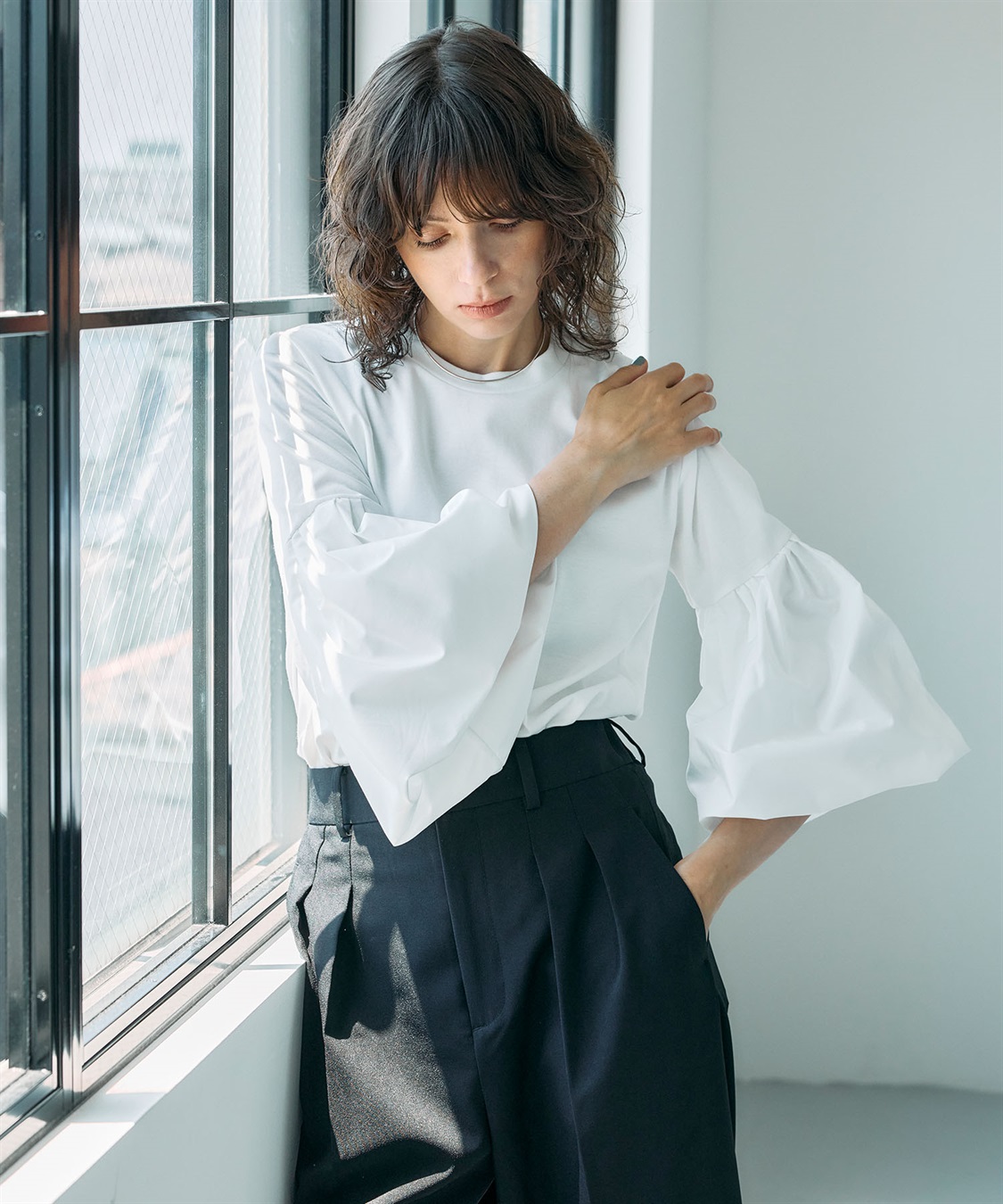 N.O.R.C タイプライターバルーンスリーブトップス【マルチファンクション】_sub_7