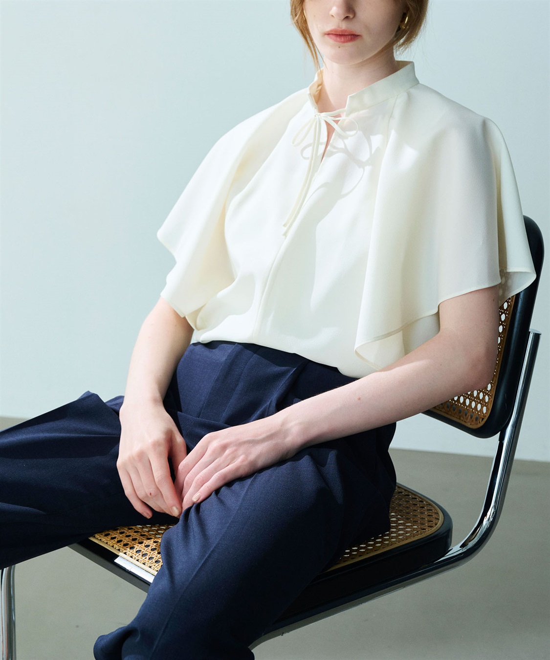 N.O.R.C ウォッシャブルラッフルブラウス【CLEAN MOTION】_sub_10