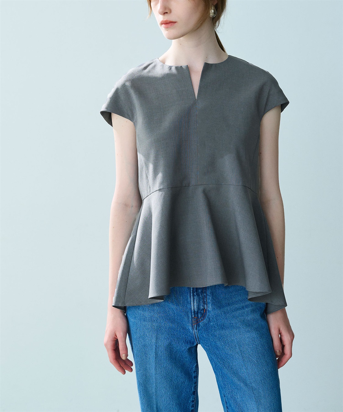 N.O.R.C ウォッシャブルペプラムブラウス【CLEAN MOTION】_sub_1