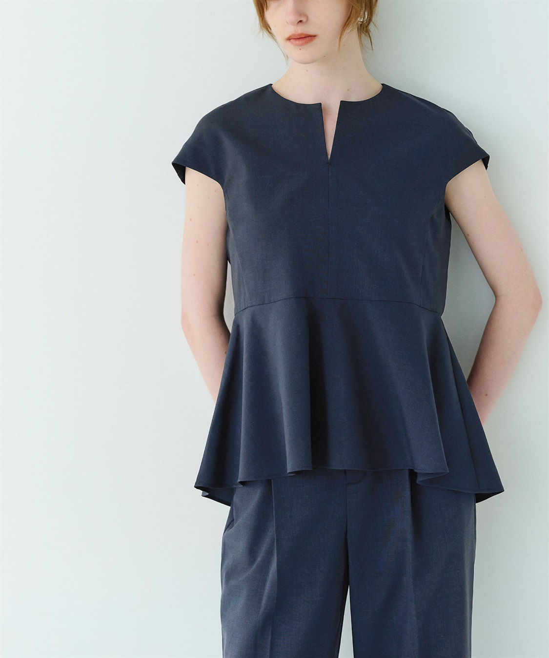 N.O.R.C ウォッシャブルペプラムブラウス【CLEAN MOTION】_sub_4