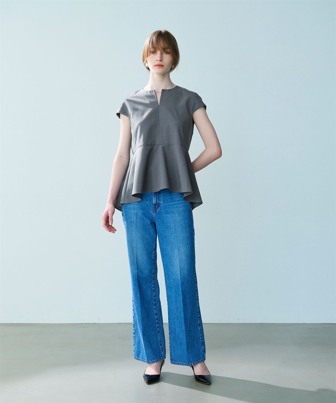 N.O.R.C ウォッシャブルペプラムブラウス【CLEAN MOTION】_sub_9