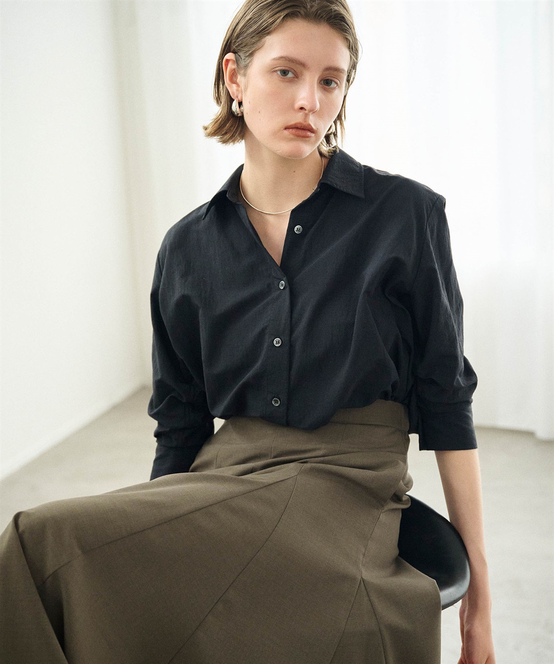 N.O.R.C 撥水ドロストスリーブシャツ【NYLON WATER PROOF】_sub_2