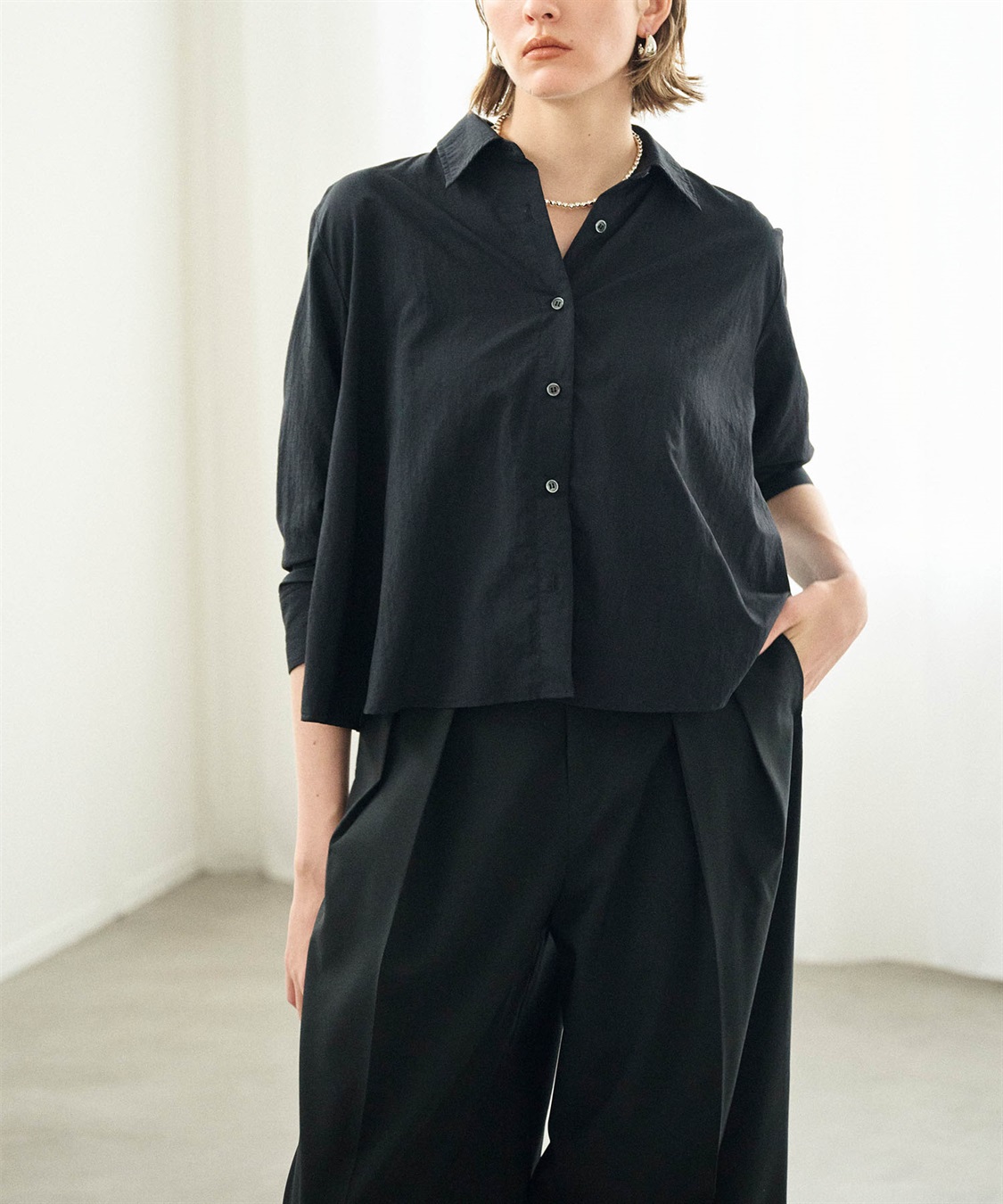 N.O.R.C 撥水ドロストスリーブシャツ【NYLON WATER PROOF】_sub_4